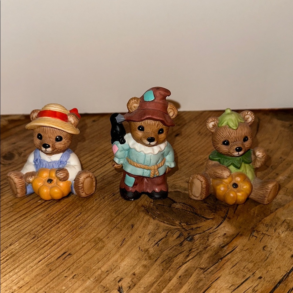 Set of 3 Homco Halloween/Fall Bears